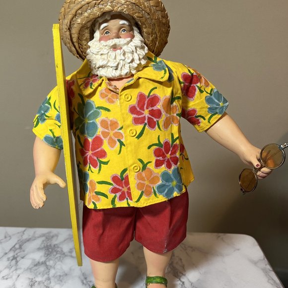 Surfing Santa Clothique by Possible Dreams with Surfboard and Sunglasses.Vintage - Picture 4 of 12